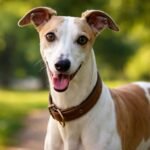 Angol agár vidám pillantása a szabadban