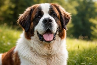 Bernáthegyi kutya, a legendás hegyi mentő a természetben