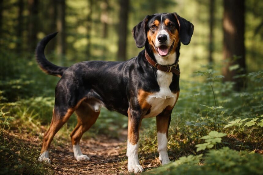 Erdélyi kopó, büszke és hűséges vadászkutya a természetben.