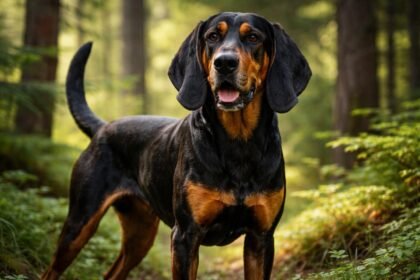 Fekete-cser mosómedvekopó erdőben, energikus megjelenés