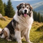 Kárpáti pásztorkutya a természetben, vidám és barátságos megjelenéssel.