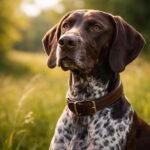 Német vizsla portré természetes környezetben