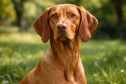 Olasz vizsla kutya portréja a természetben.