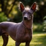 Perui szőrtelen kutya gyönyörű háttérben