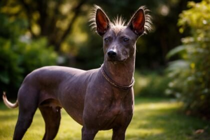 Perui szőrtelen kutya gyönyörű háttérben