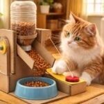 Otthon készített macska önetető játékos és praktikus megoldás