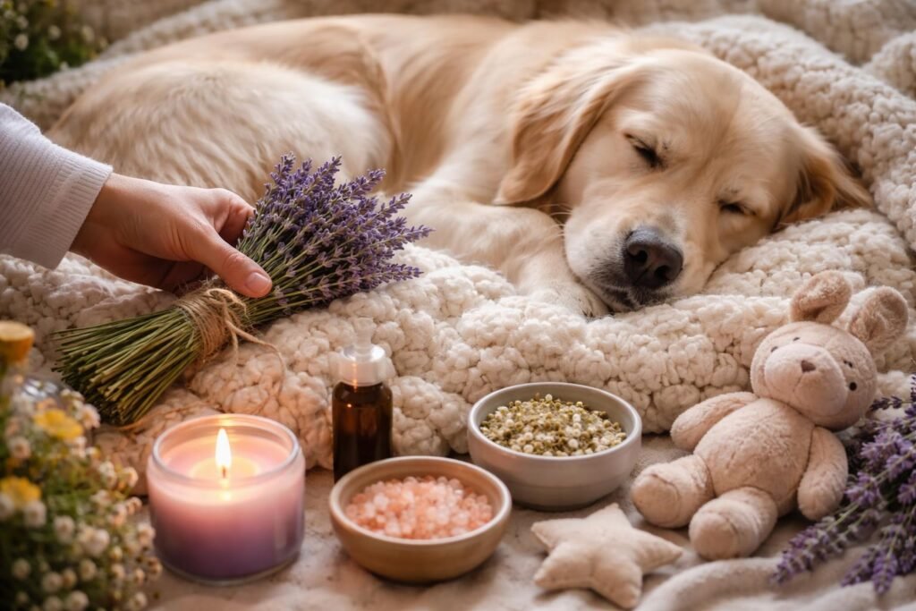 Nyugi-csomó készítése stresszes kutyának lépésről lépésre