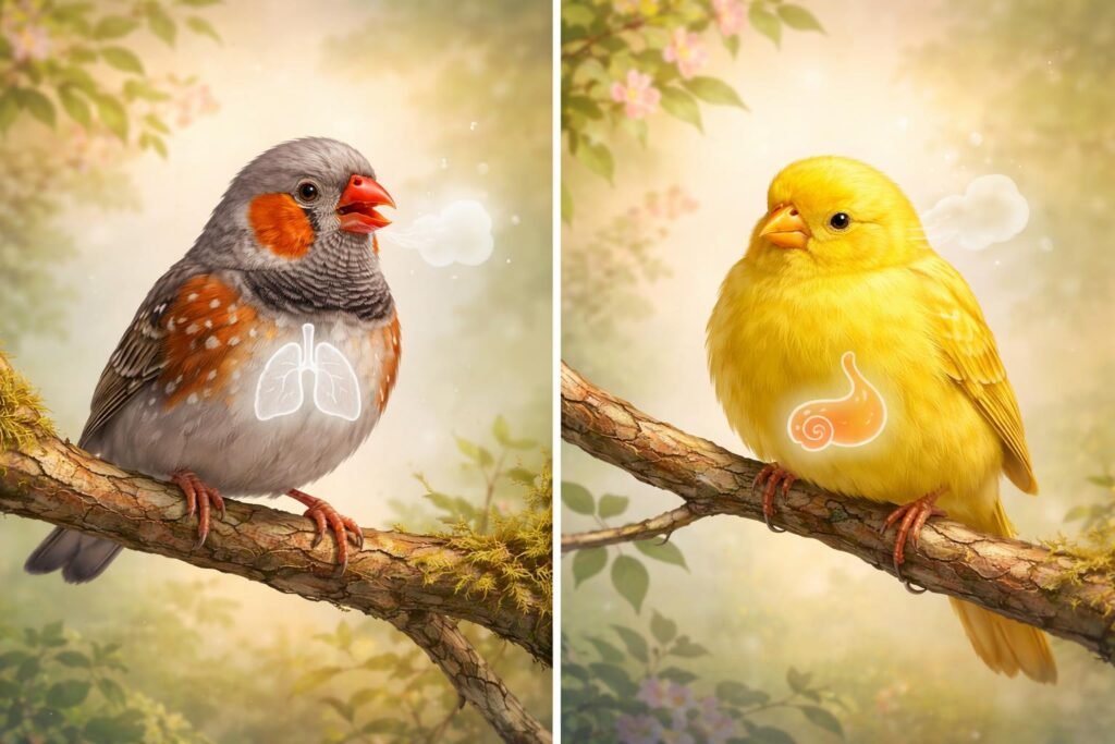 Pintyek és kanárik különböző légúti és bélrendszeri fertőzésekkel