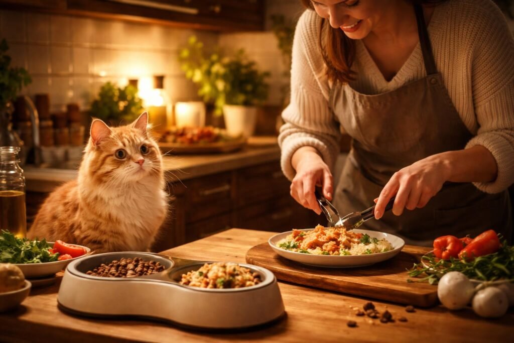 Macska étlapja és gazdája táplálkozása összehasonlítása