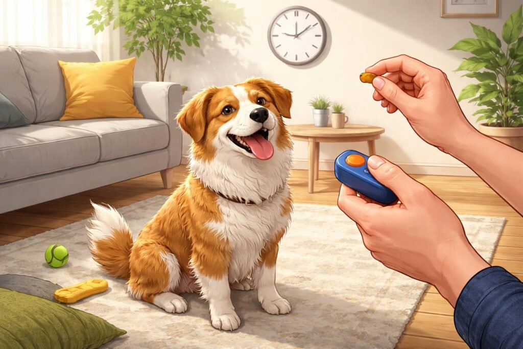 Klikker-tréning alapok: Modern tanítási módszer játékosan Gyerekek játszanak és tanulnak klikker-tréning közben természetes környezetben